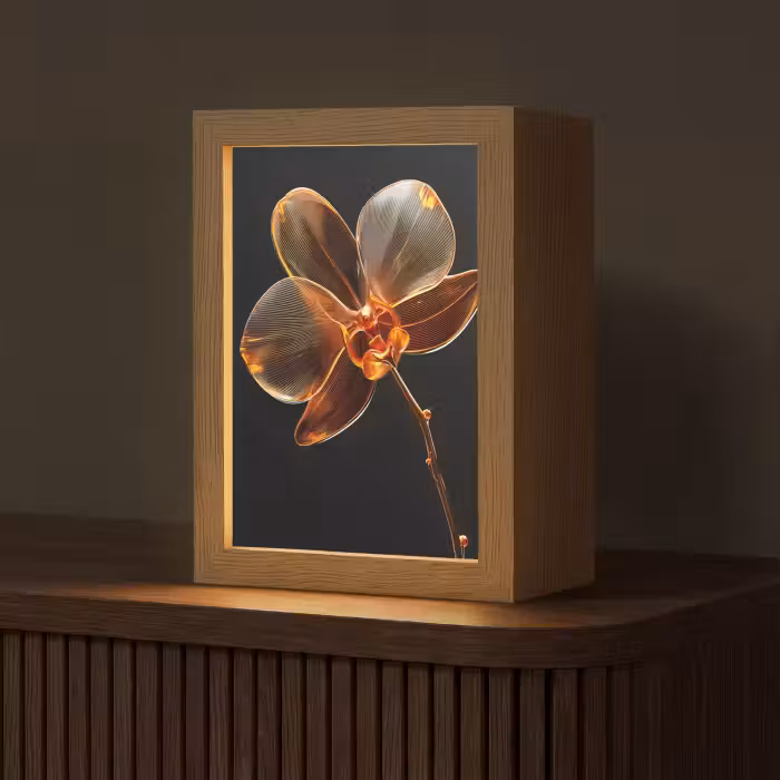 Tischlampe - Orchidee - Transparent - Blume