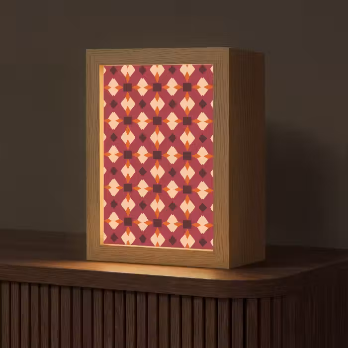 Tischlampe - Retro - Gemustert - Farbenfroh