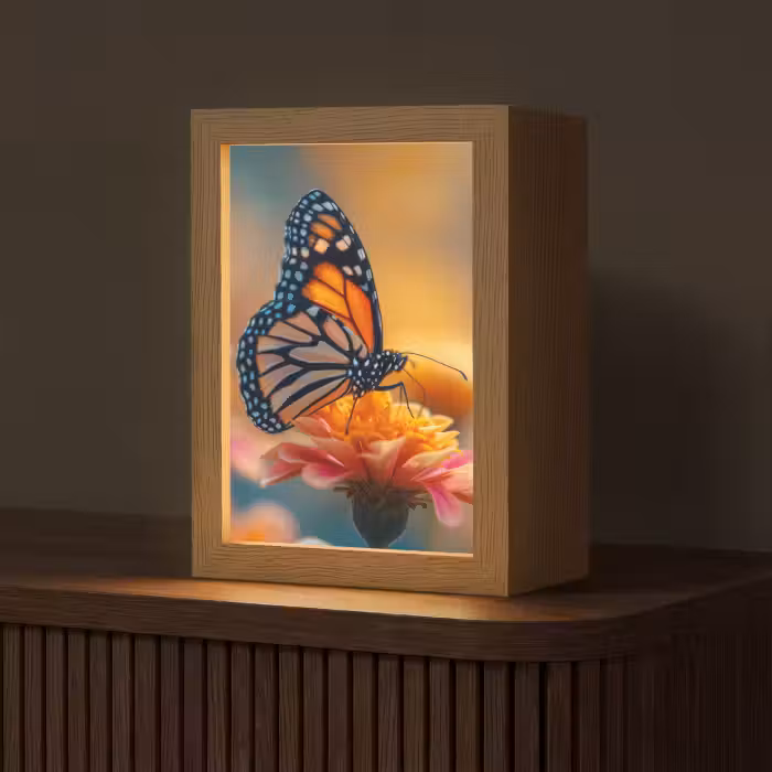 Tischlampe - Schmetterling - Tiere - Farbenfroh - Natur - Blumen