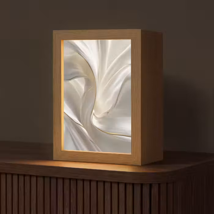 Tischlampe - Stoff - Plissee - Gold