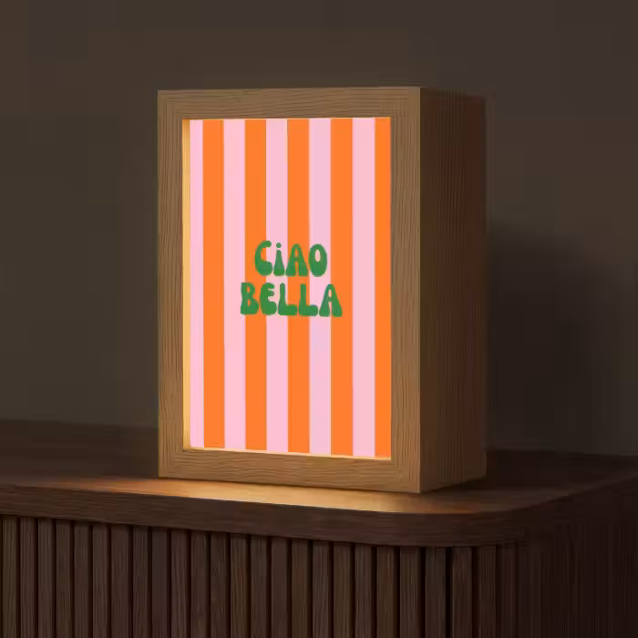 Tischlampe - Streifen - Orange - Vertikal - Ciao bella