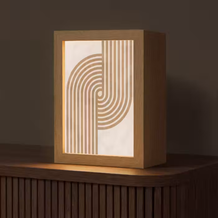 Tischlampe - Symmetrische Biegung - kupferfarbig