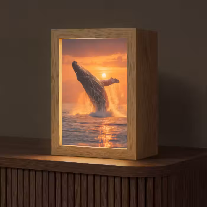 Tischlampe - Wal - Sonne - Meer