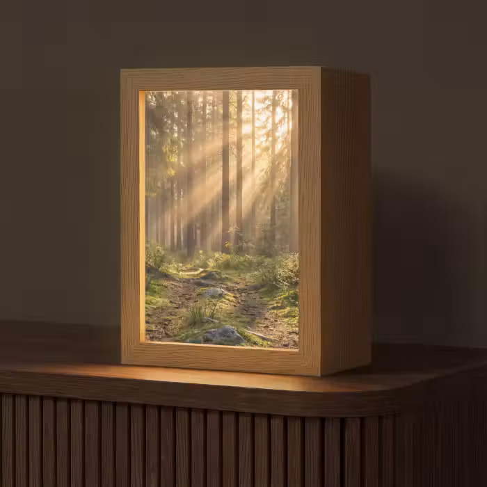 Tischlampe - Wald - Sonnenlicht - Gras