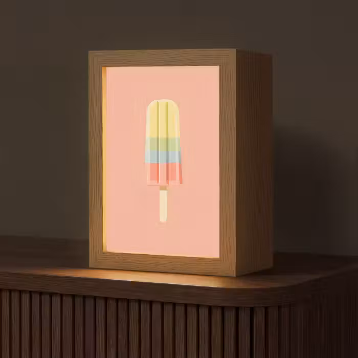 Tischlampe - Wassereis - Pastelltöne - Minimalistisch