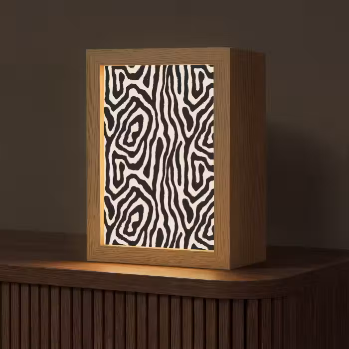 Tischlampe - Zebra – Schwarz – Abstrakt
