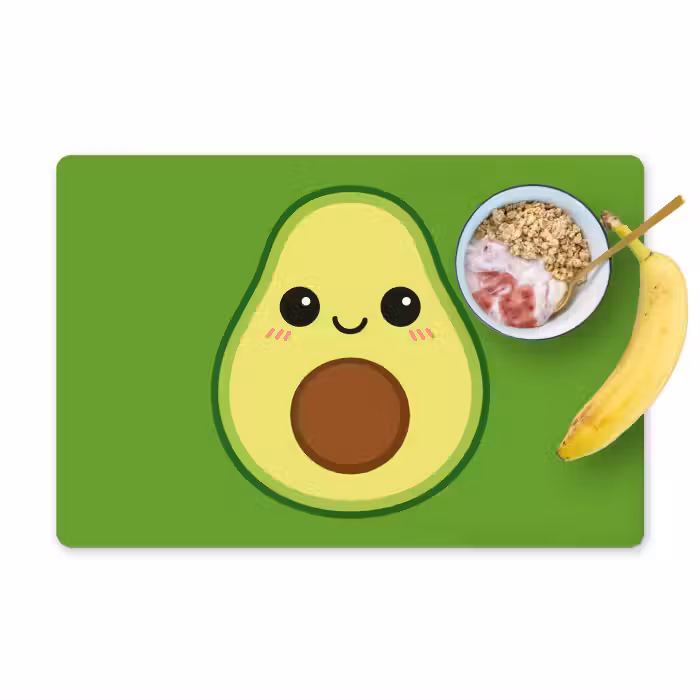 Tischset - 6 Stück - Avocado - Grün - Verspielt