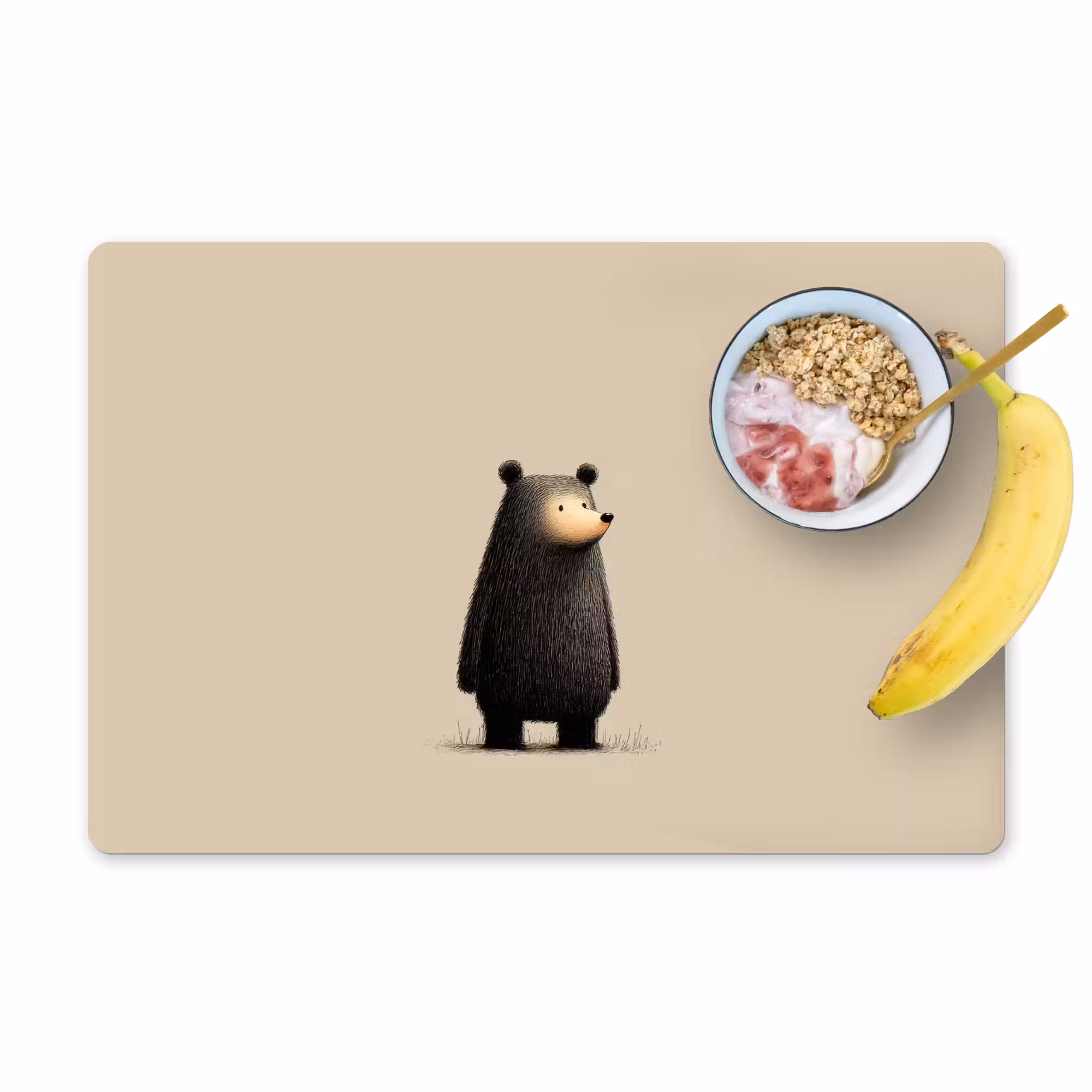 Tischset - 6 Stück - Bär - Dunkelbraun - Minimalistisch