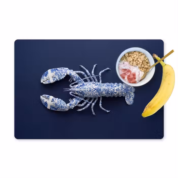Tischset - 6 Stück - Hummer - Porzellan - Delfter Blau