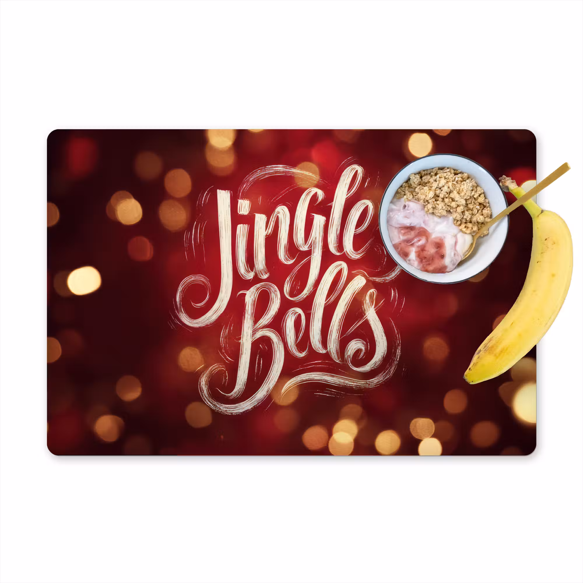 Tischset - 6 Stück - Jingle - Bells - Weihnachten - Rot