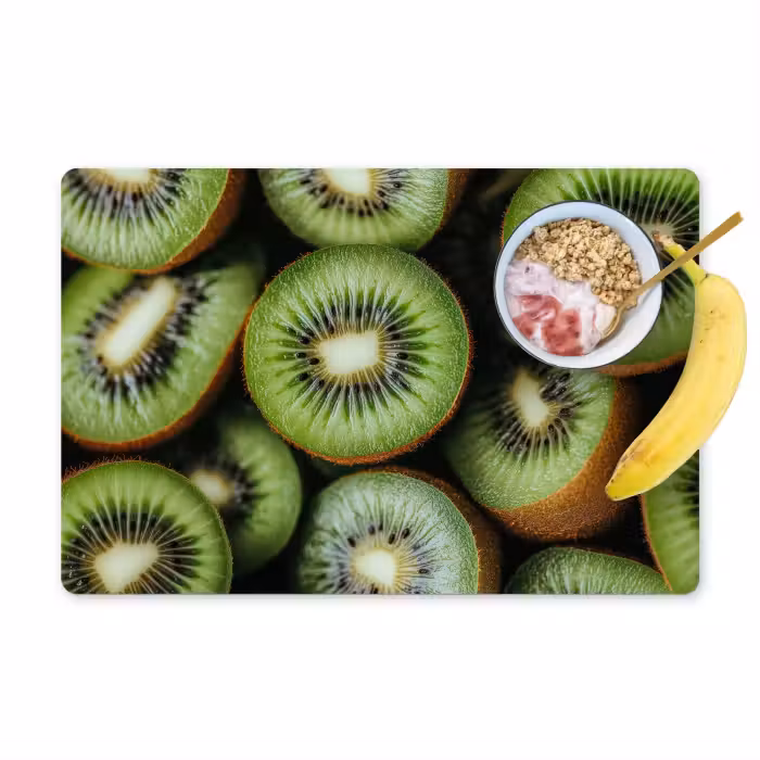 Tischset - 6 Stück - Kiwi - Obst - Grün