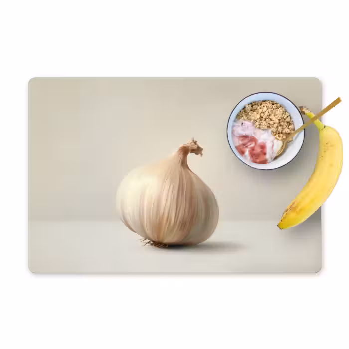 Tischset - 6 Stück - Knoblauch - Natürlich - Beige
