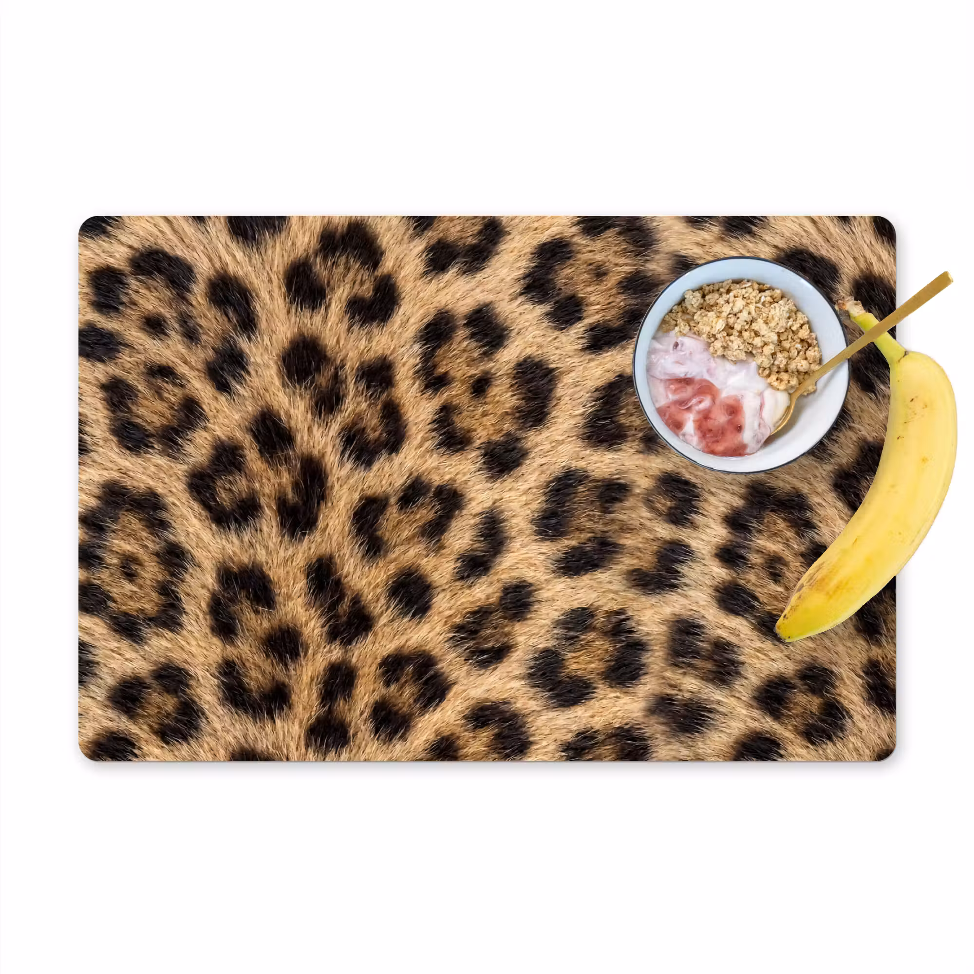 Tischset - 6 Stück - Leopard - Mantel - Klassisch - Braun