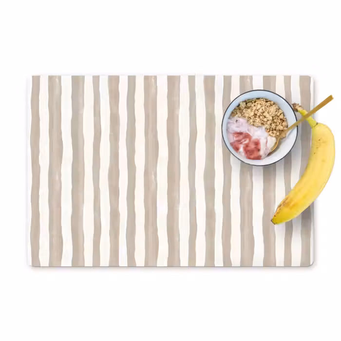 Tischset - 6 Stück - Minimalistisch - Streifen - Beige
