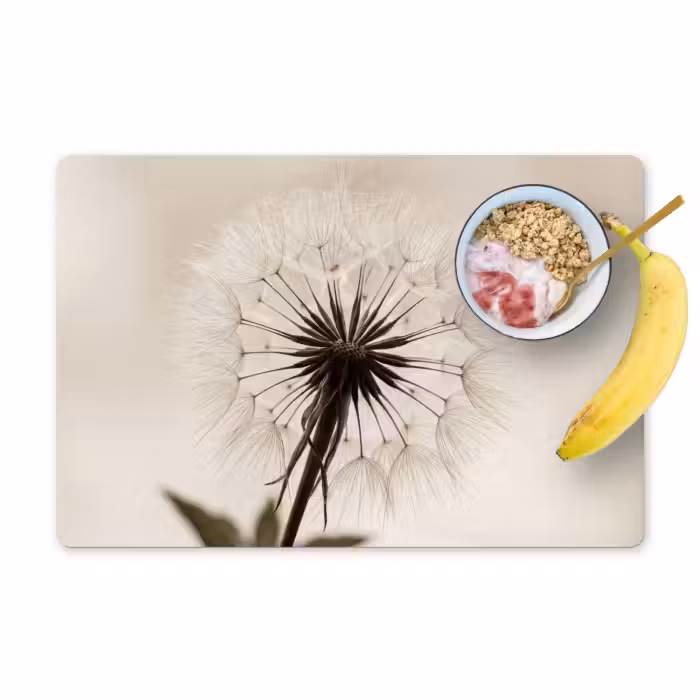 Tischset - 6 Stück - Pusteblume - Minimalistisch - Weiß