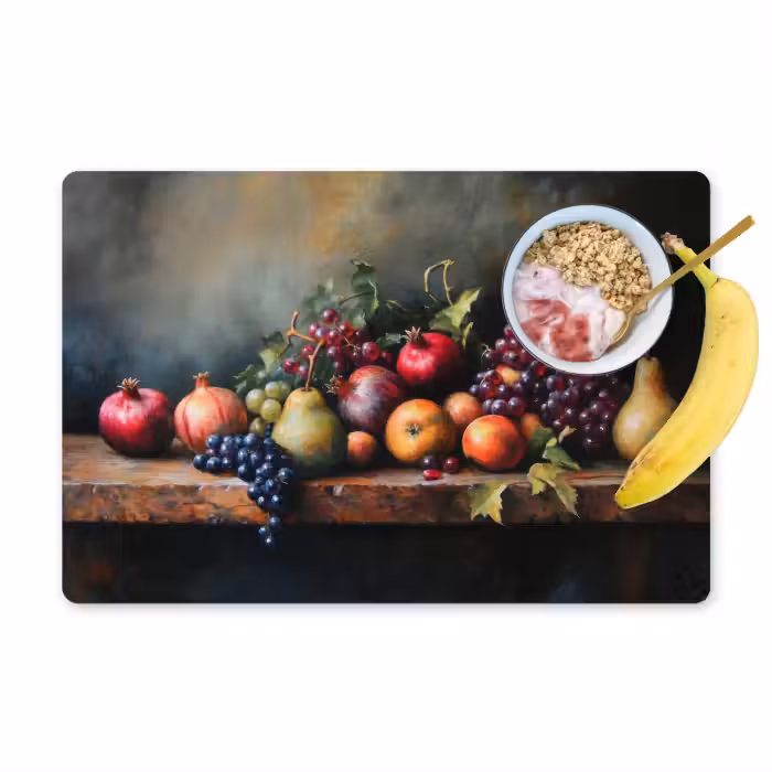 Tischset - 6 Stück - Rustikal - Stilleben - Obst