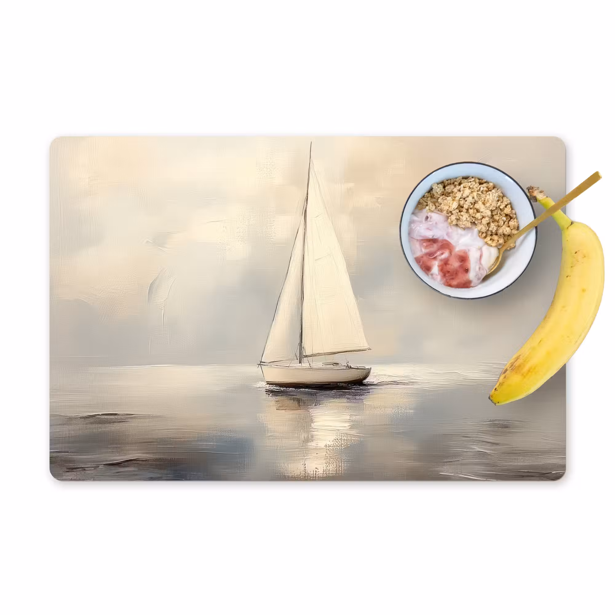 Tischset - 6 Stück - Segelschiff - Meer - Bewölkt