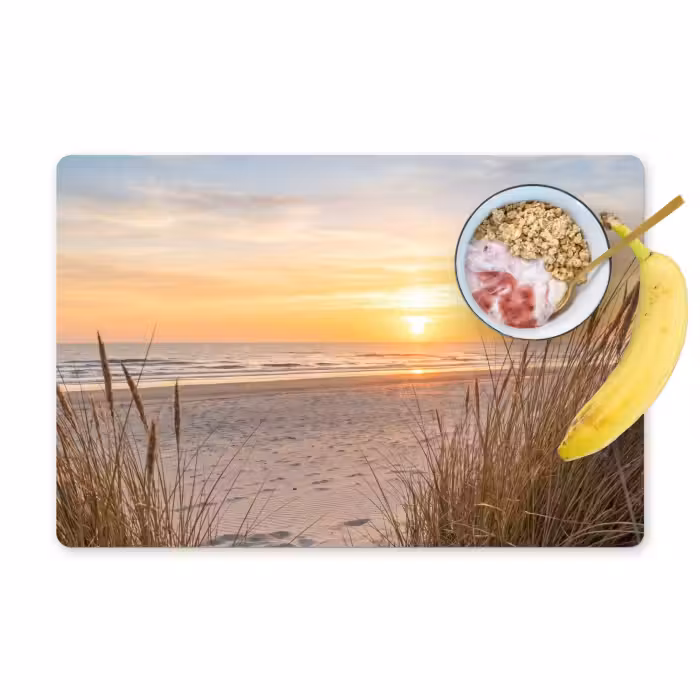 Tischset - 6 Stück - Sonnenuntergang - Dünen - Meer