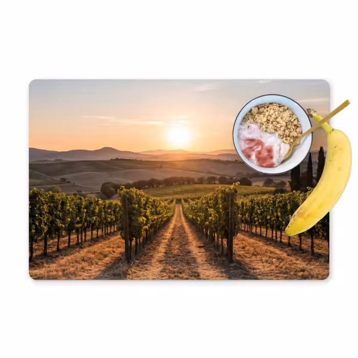 Tischset - 6 Stück - Weinberg - Sonnenuntergang - Landschaft