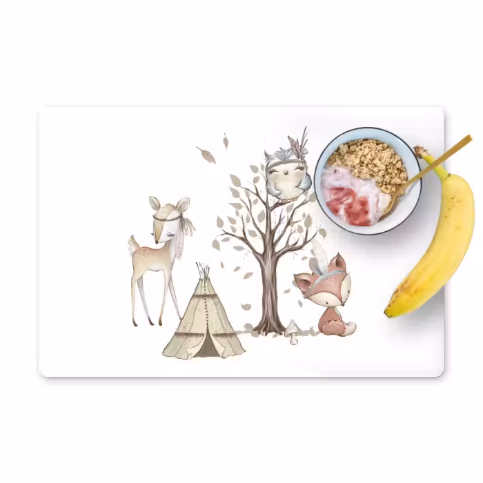 Tischset - 6 Stück - Wildtiere - Wald - Illustration