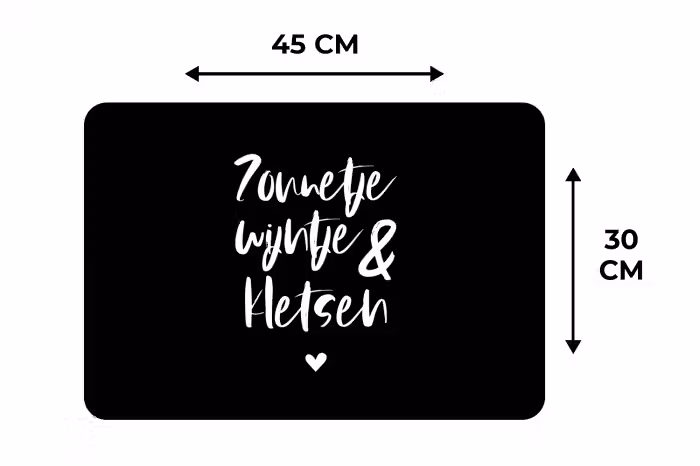 Quotes - Zonnetje, wijntje & kletsen - Tekst - Wijn - Zomer Placemat vinyl groot -specs