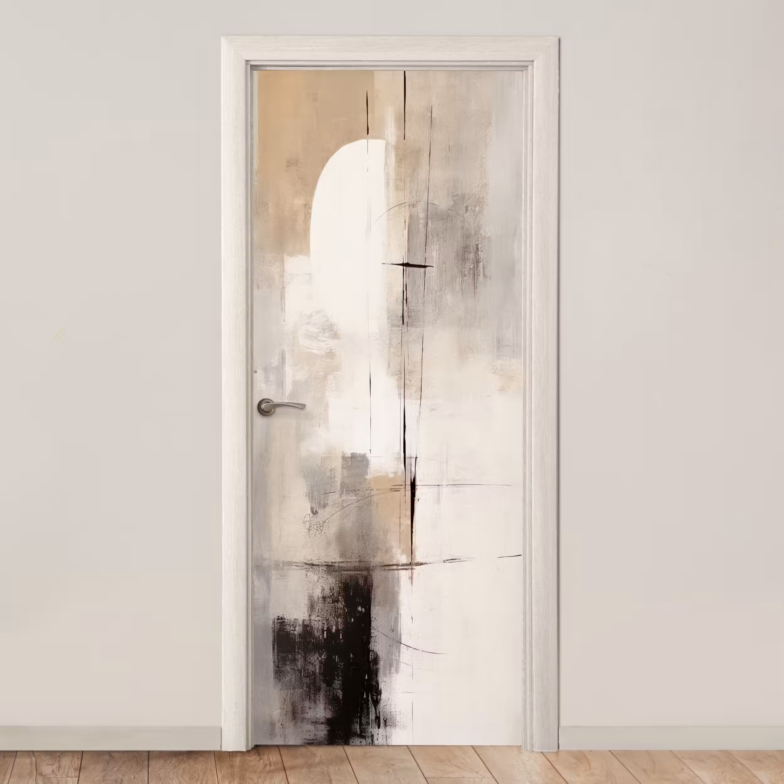 Türtapete - Abstrakt - Kunst - Grau