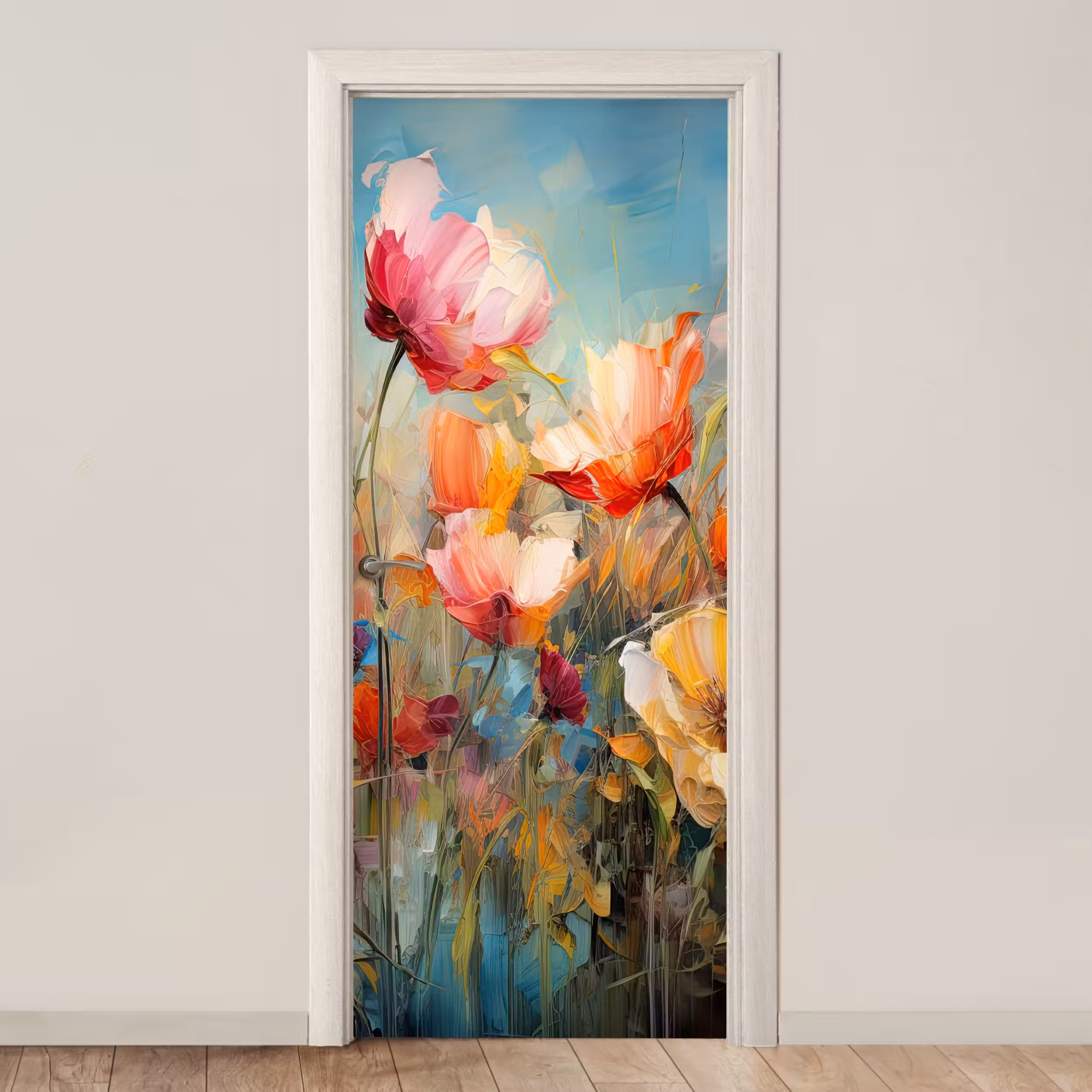 Türtapete - Blumen - Aquarell - Kunst - Botanisch - Natur