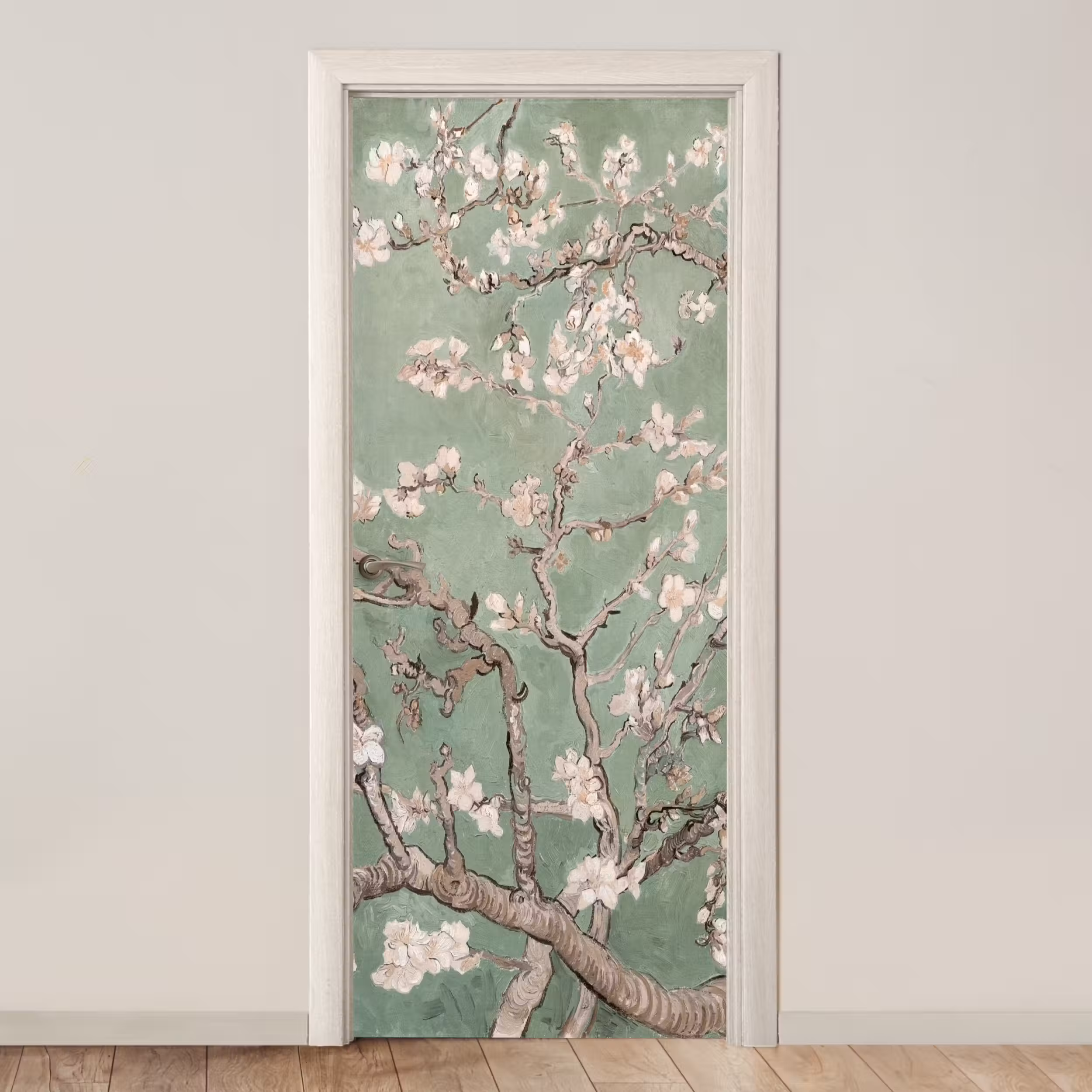 Türtapete - Mandelblüte - Kunst - Van Gogh - Grün