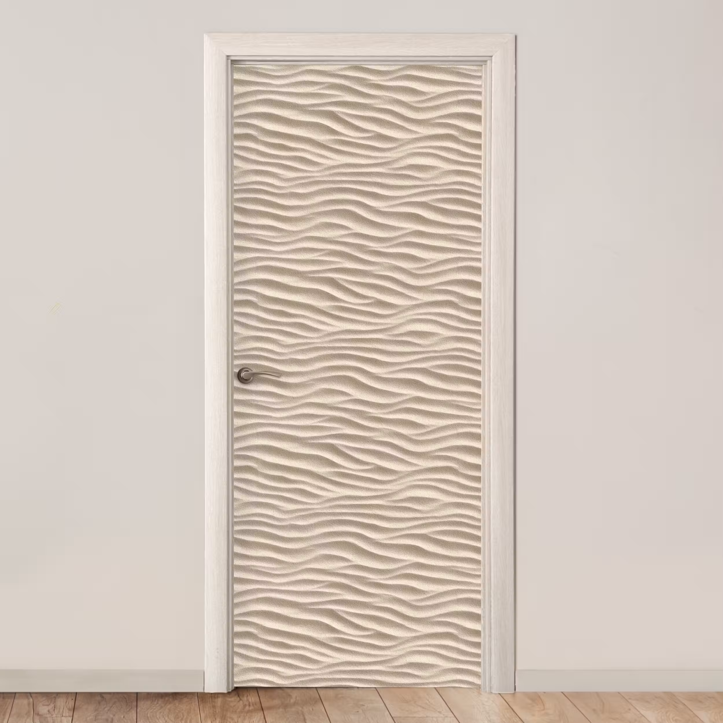 Türtapete - Sand - Wellen - Beige