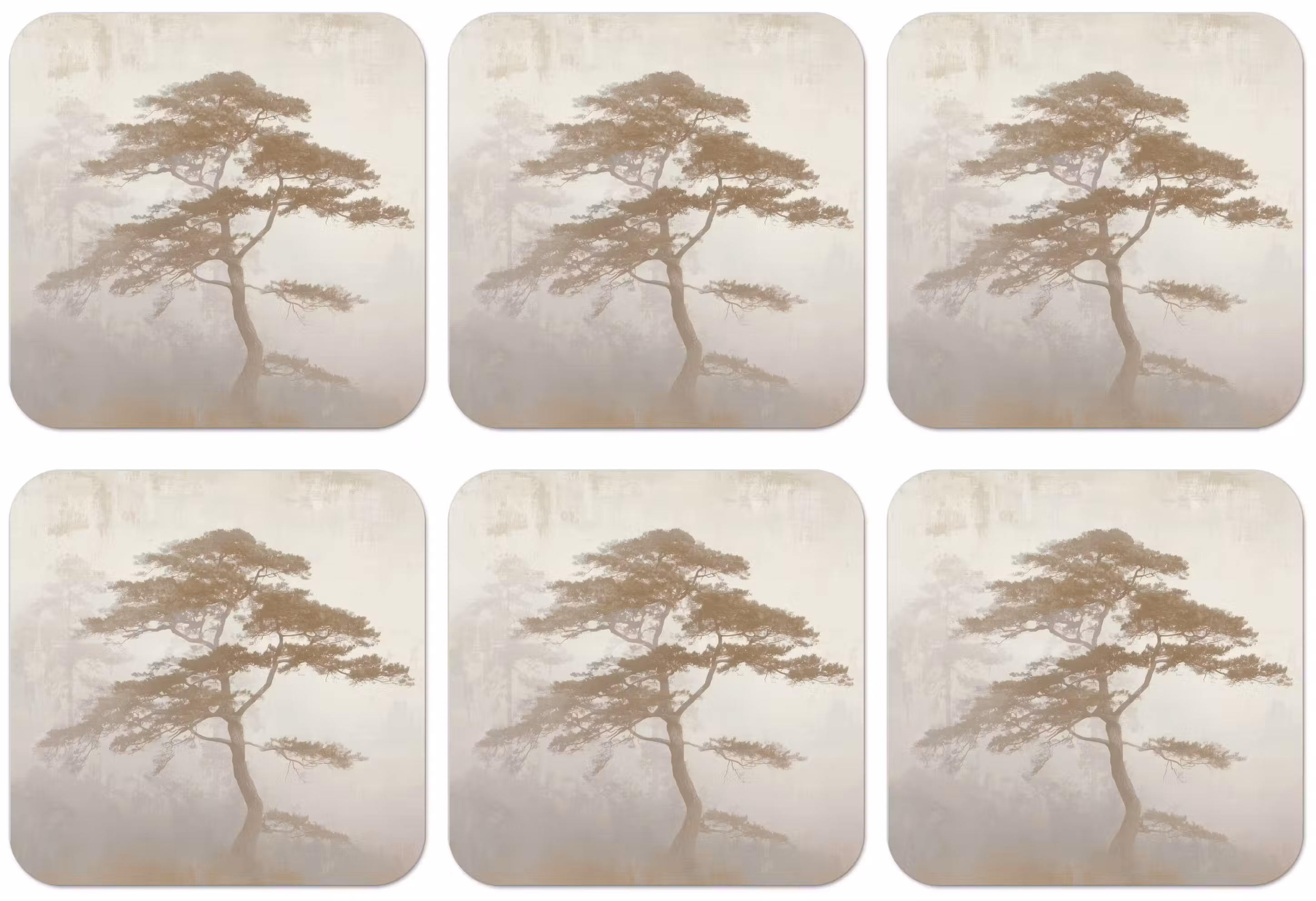 Untersetzer - Baum - Orientalischer Stil - Landschaft