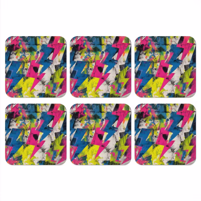 Untersetzer​ - Blitze - Muster - Marmor - Farben