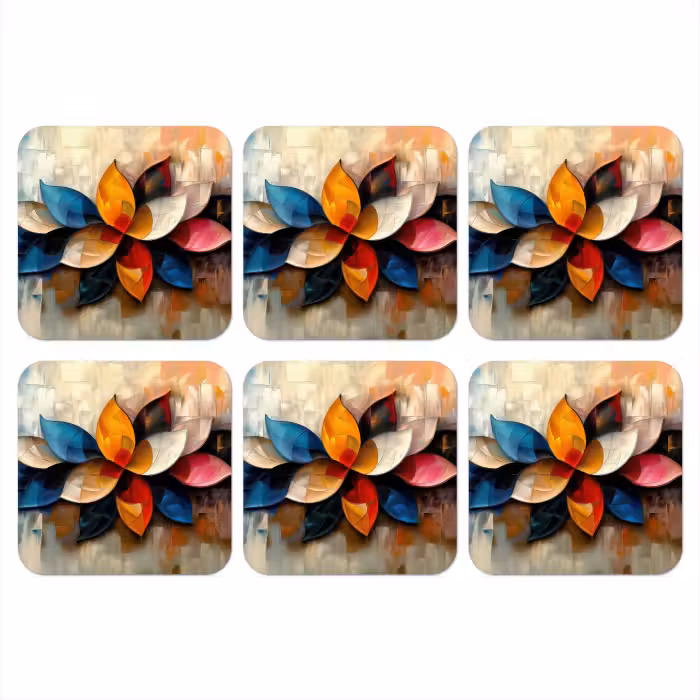 Untersetzer - Blume - Abstrakt - Bunt - Blätter