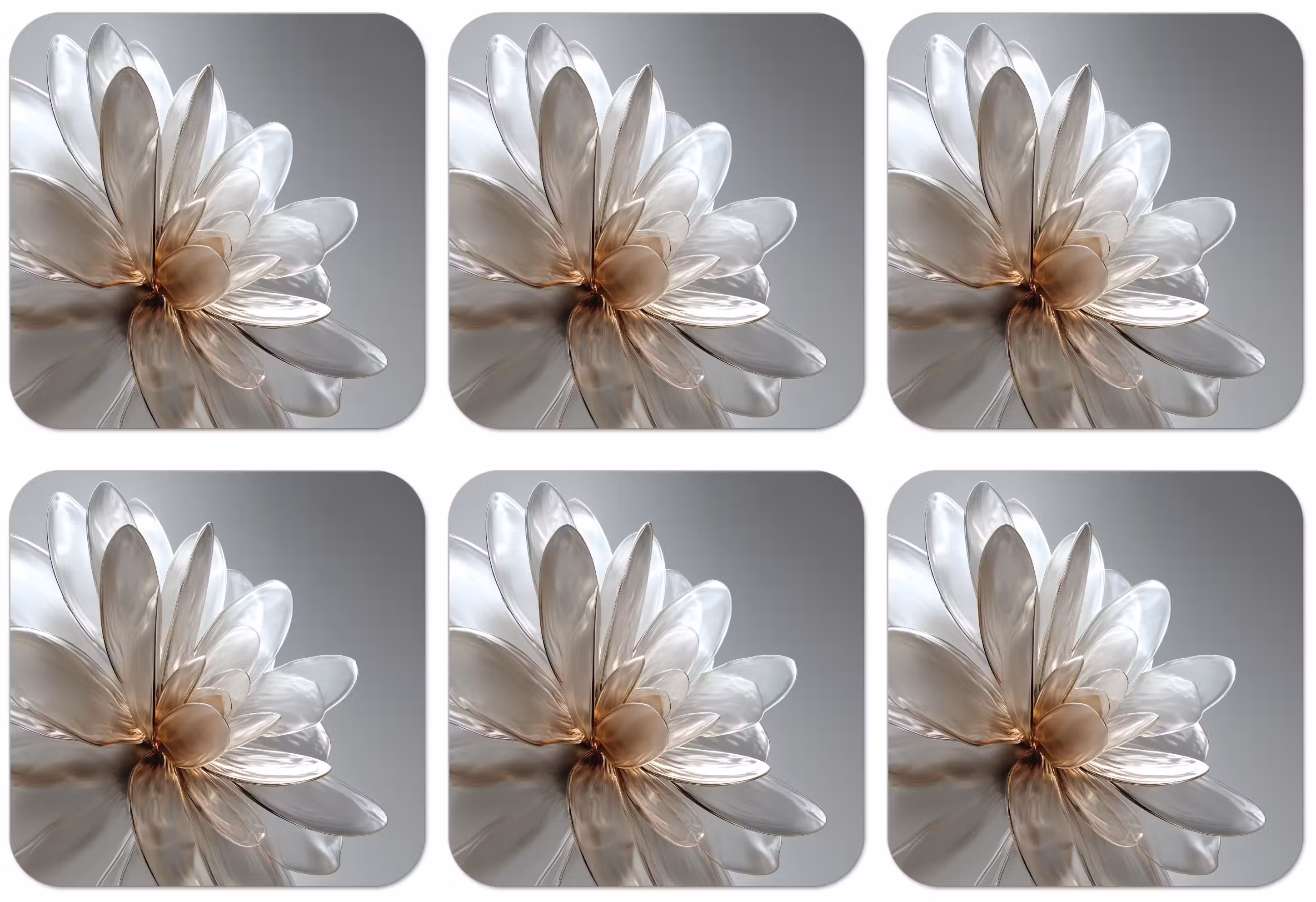 Untersetzer - Blume - Weiß - Neutral