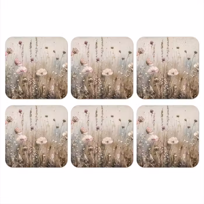 Untersetzer​ - Blumen - Rosa - Modern - Beige