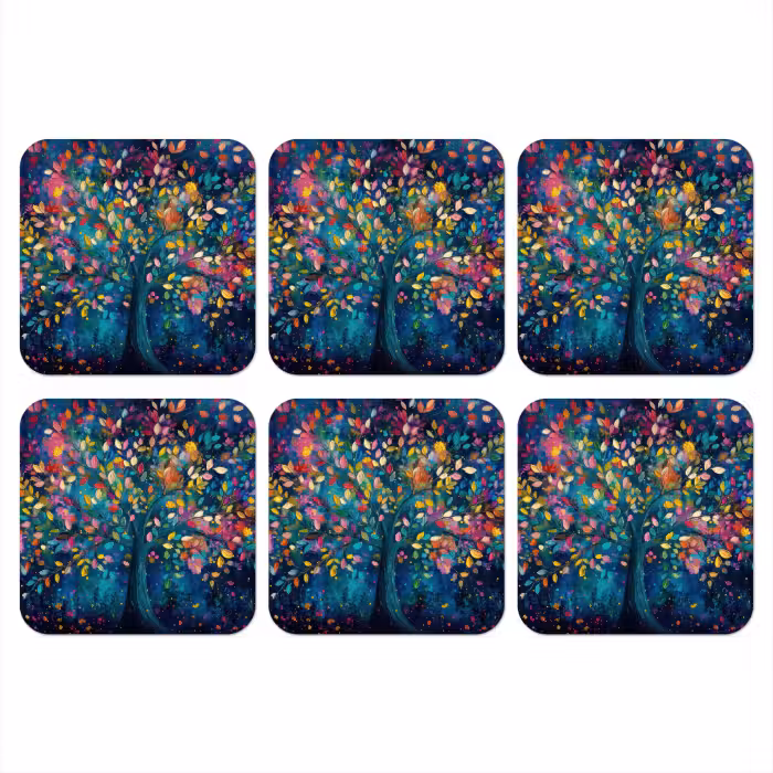 Untersetzer​ - Bunt - Baum - Magisch - Abstrakt