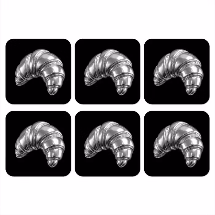 Untersetzer​ - Croissant - Metall - Silber