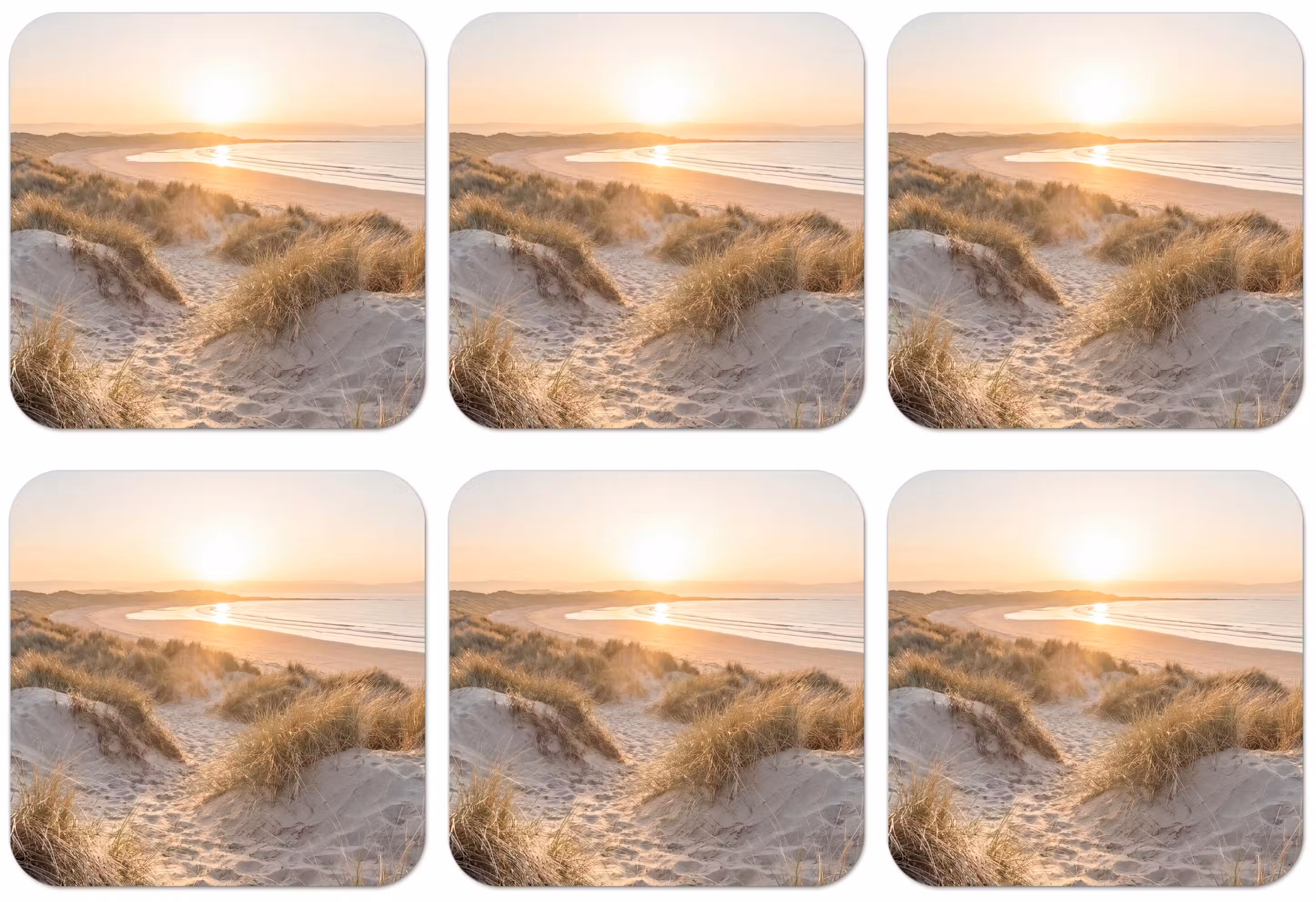 Untersetzer - Dünen - Strand - Meer
