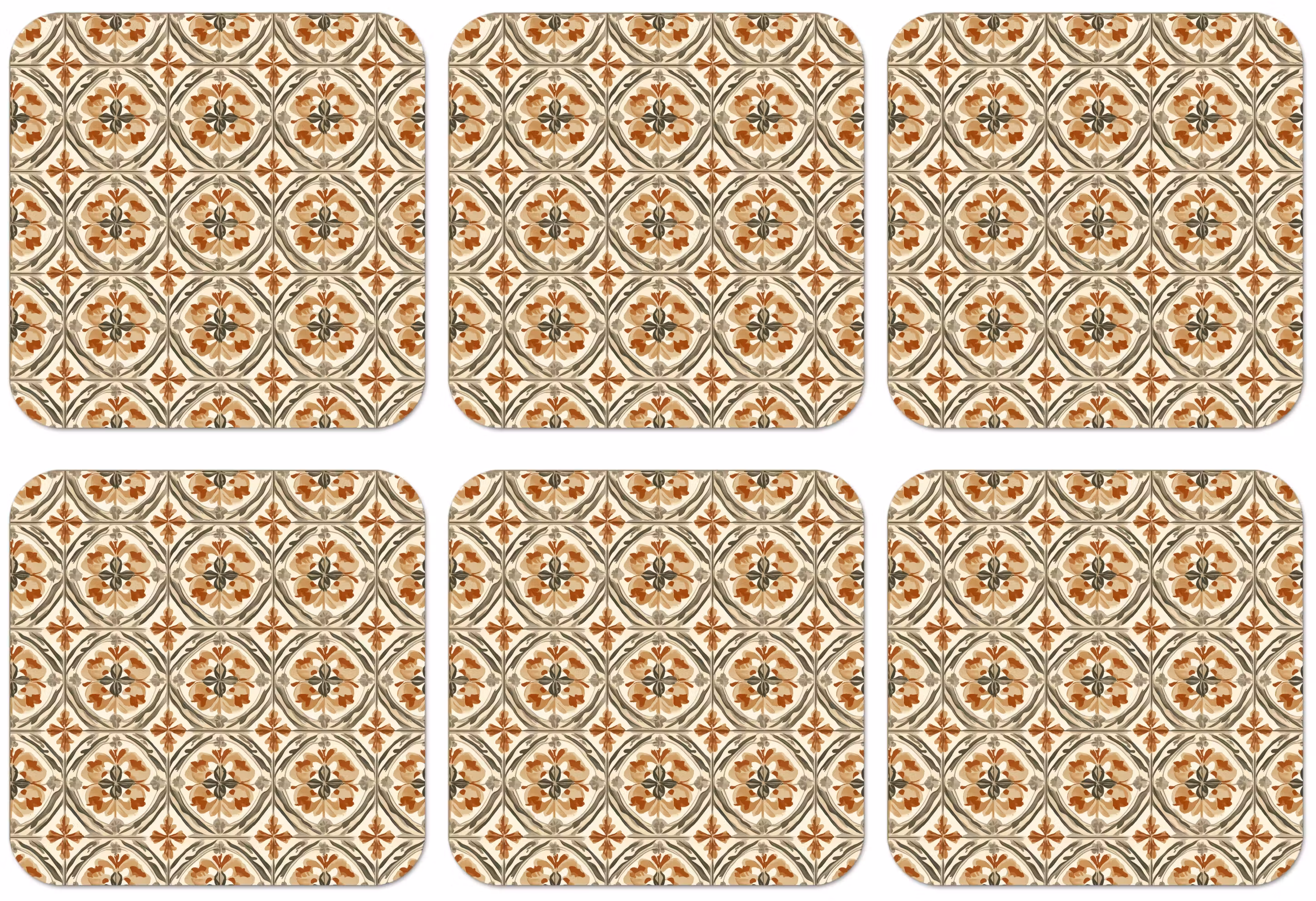 Untersetzer - Elegant - antik - farbenfroh