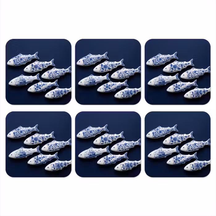 Untersetzer​ - Fisch - Delfter Porzellan - Keramiken
