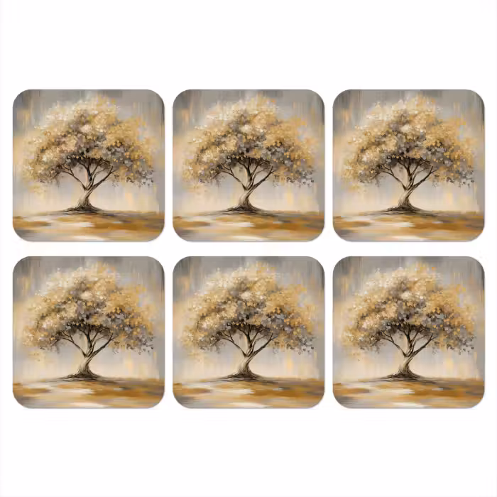 Untersetzer - Gemälde - Baum - Abstrakt - Blätter