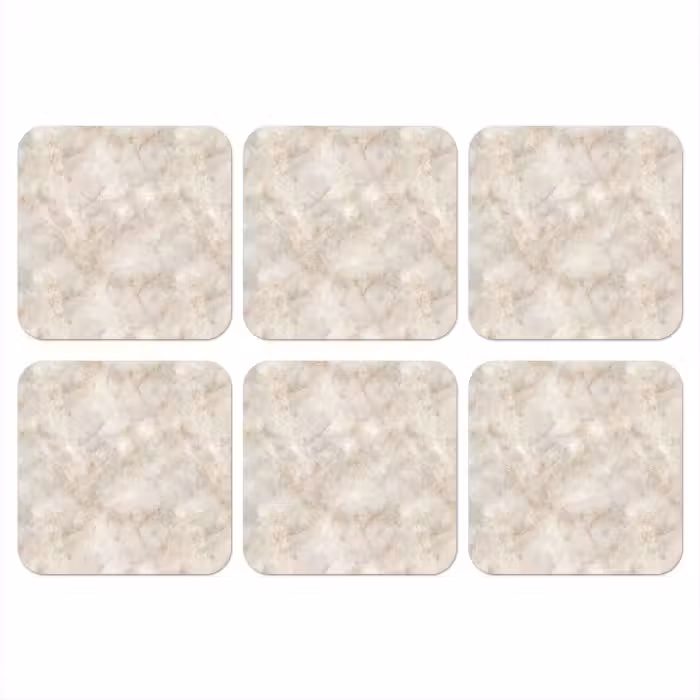 Untersetzer​ - Hellbeige - goldbraune Adern - Marmor