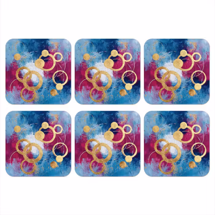 Untersetzer - Kreise - Gold - Abstrakt