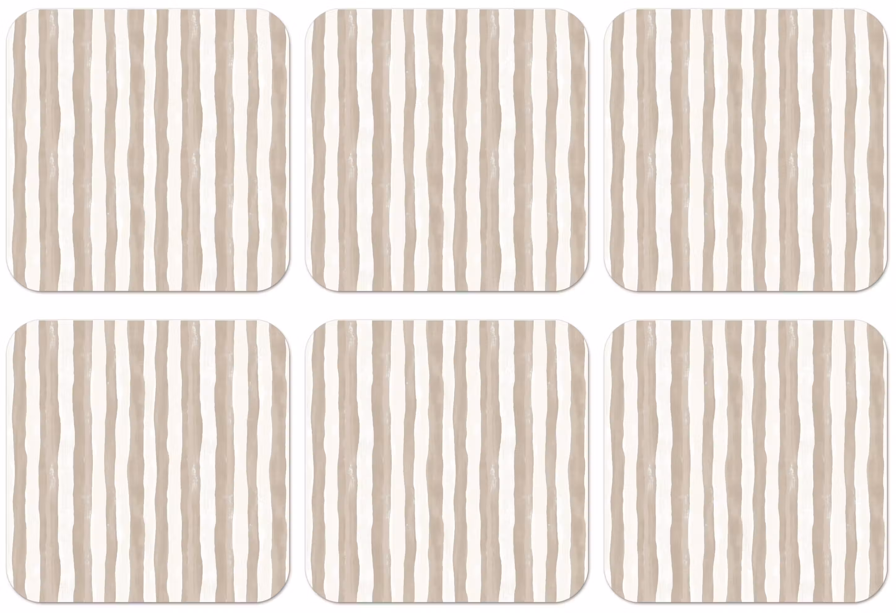 Untersetzer - Minimalistisch - Streifen - Beige