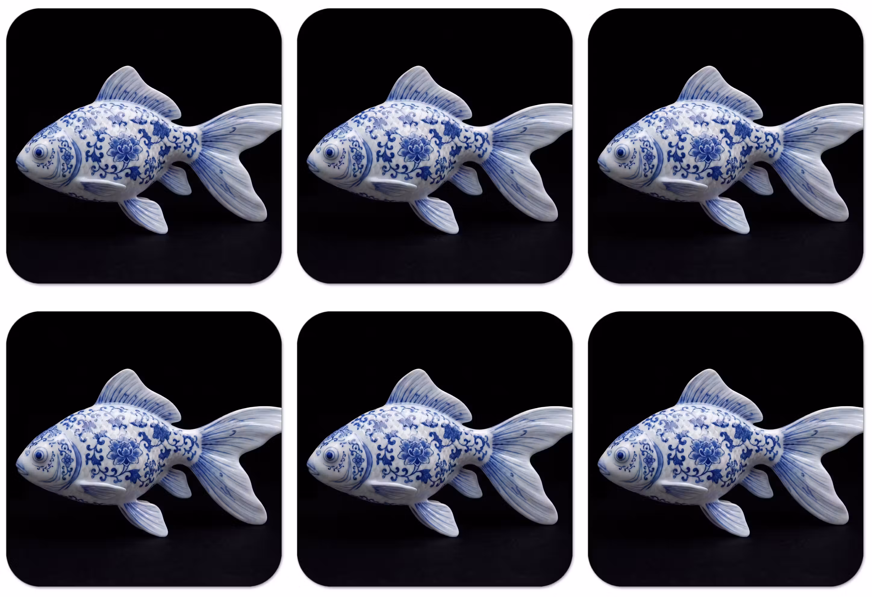 Untersetzer - Porzellan - Goldfisch - Delfter Keramik