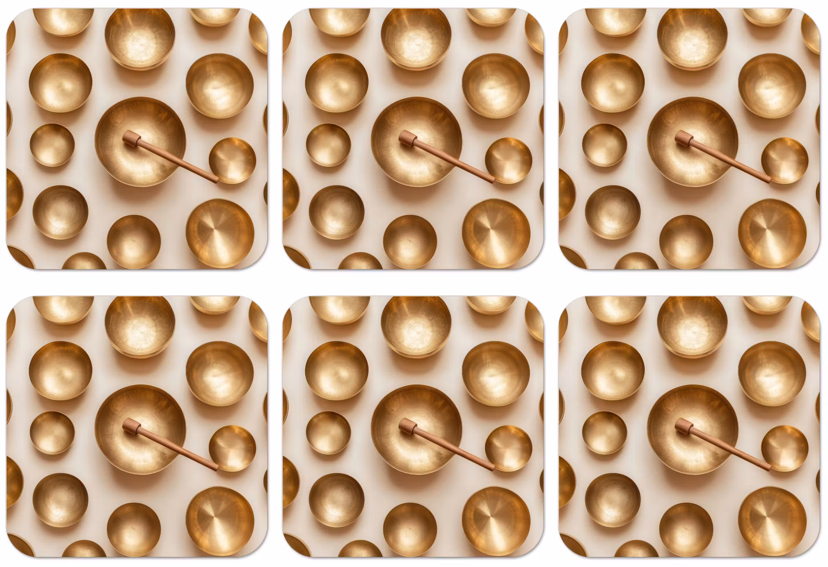 Untersetzer​ - Symmetrisch - Gold - Bronze - Balance