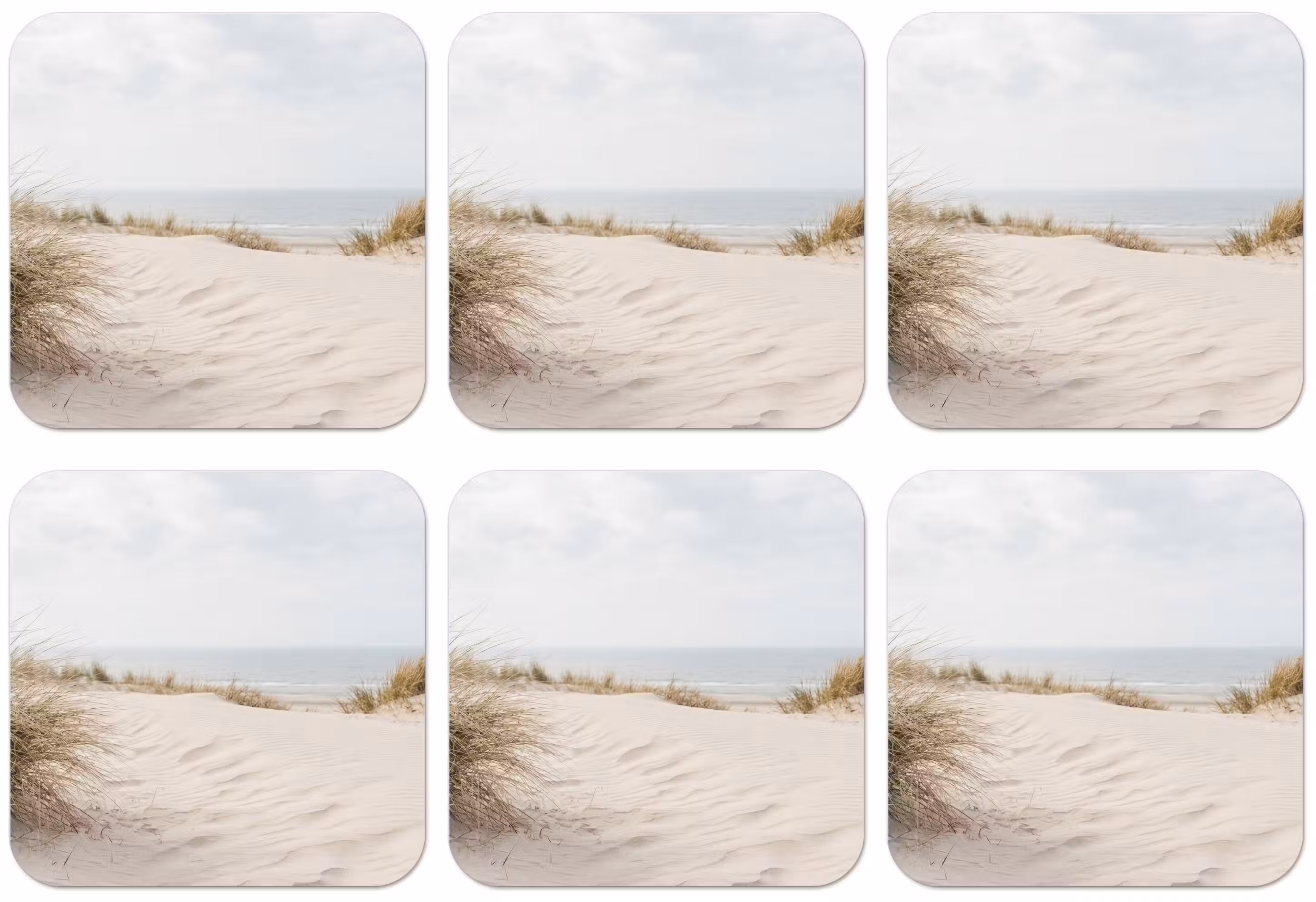 Untersetzer - Wolken - Dünenlandschaft - Sand
