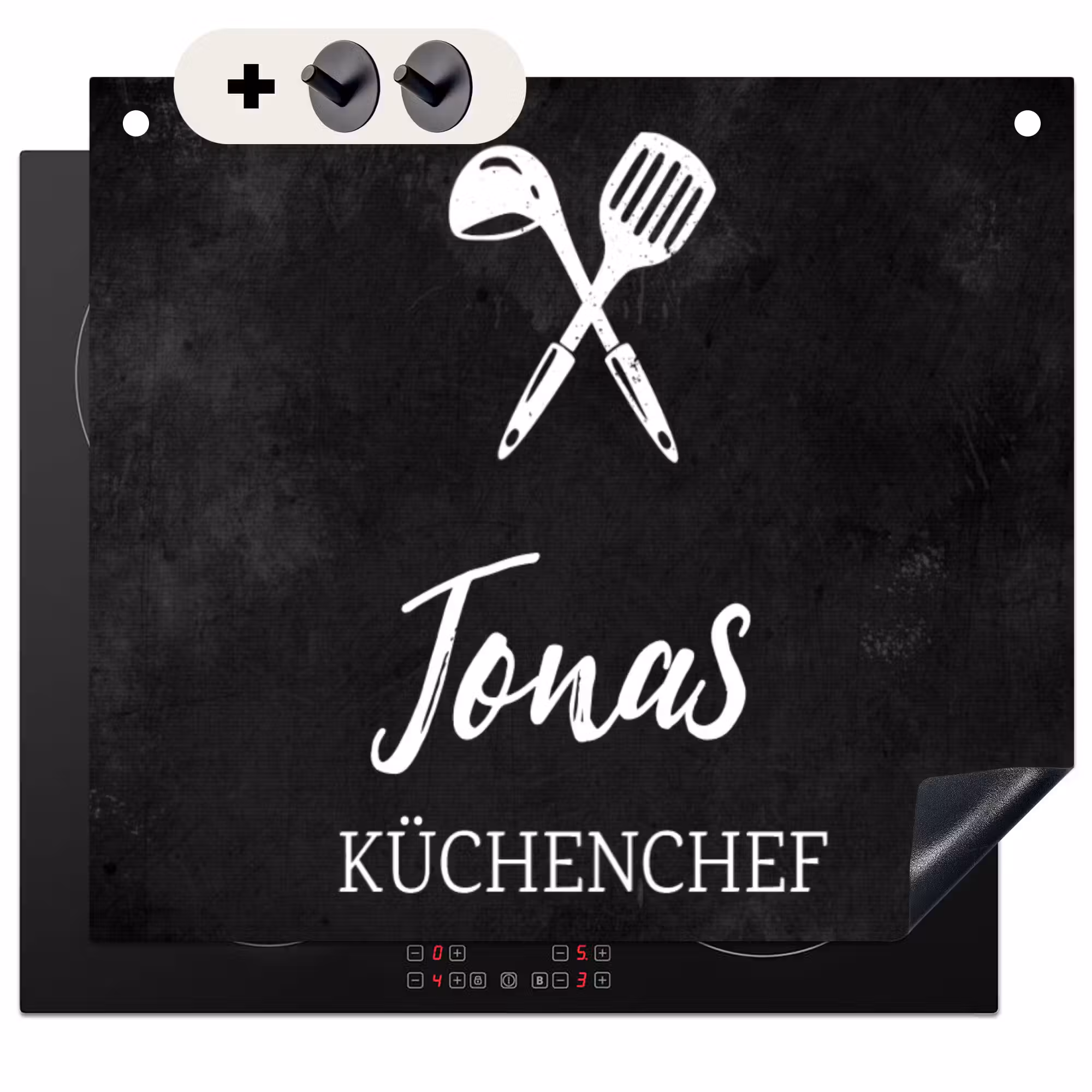 2 in 1 Personalisierbare Herdabdeckplatte - Chef de Cuisine