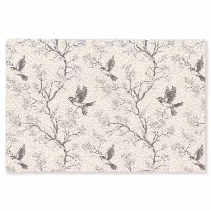 Fußmatte - Äste - Vögel - Beige