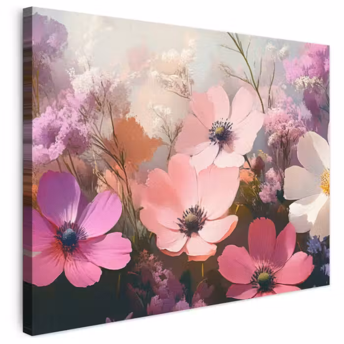 Leinwandbild - Blumen - Bunt - Blühend