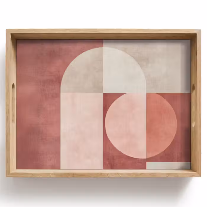 Tablett - Figuren - Abstrakt - Rosa